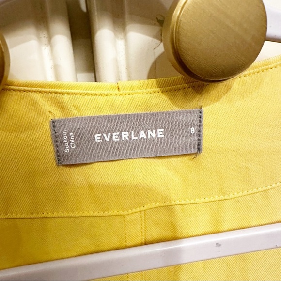 Everlane Women’s Japanese Go Weave Yellow Cap Sleeve Style Wrap Dress Minimalist - Picture 7 of 12